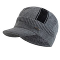 Jeans Knitted Visor Beanie Cap
