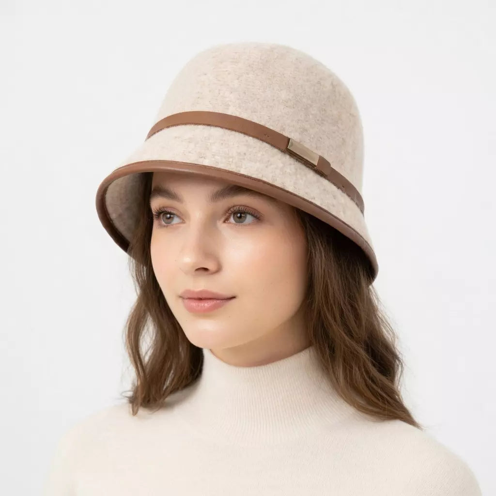 Jersey Women Wool Cloche Hat
