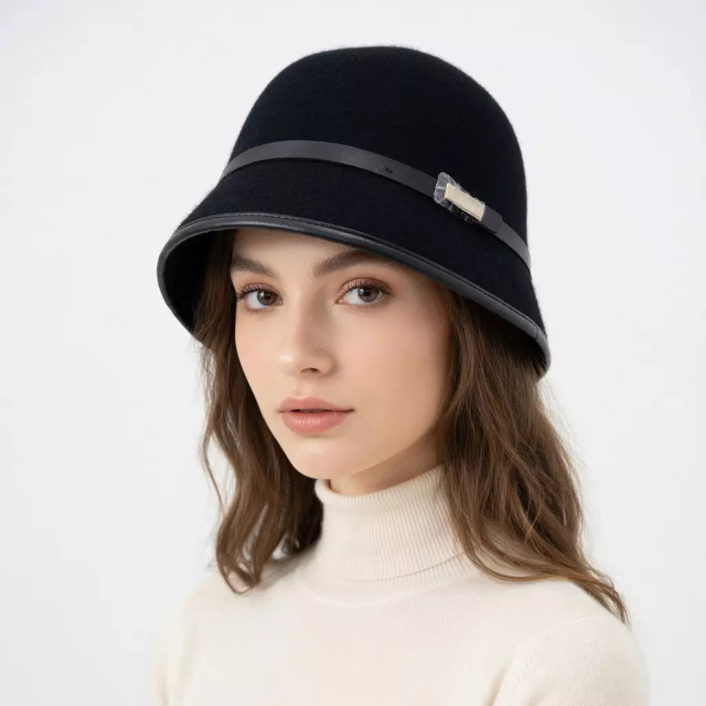 Jersey Women Wool Cloche Hat