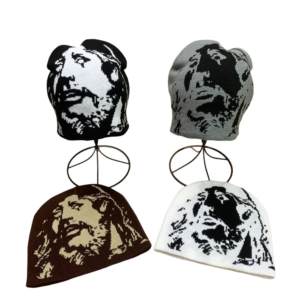 Jesus Christ Face Skully Beanie