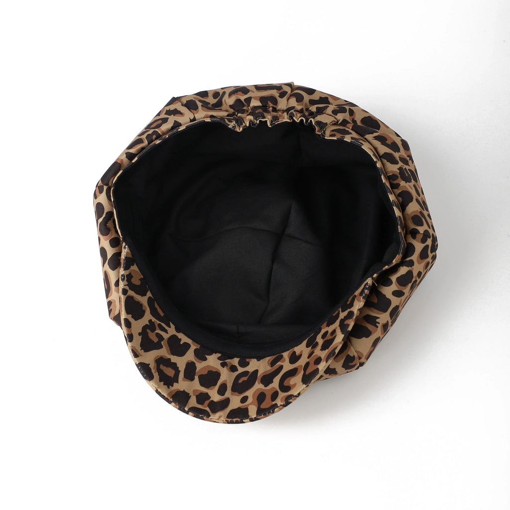 Jolene Women Animal Print 8-Panels Newsboy Cap