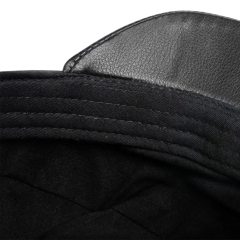 Joliet Genuine Leather Newsboy Cap