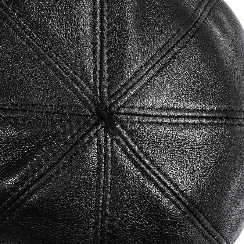 Joliet Genuine Leather Newsboy Cap