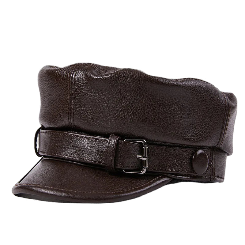Joliette Genuine Leather Sailor Cap
