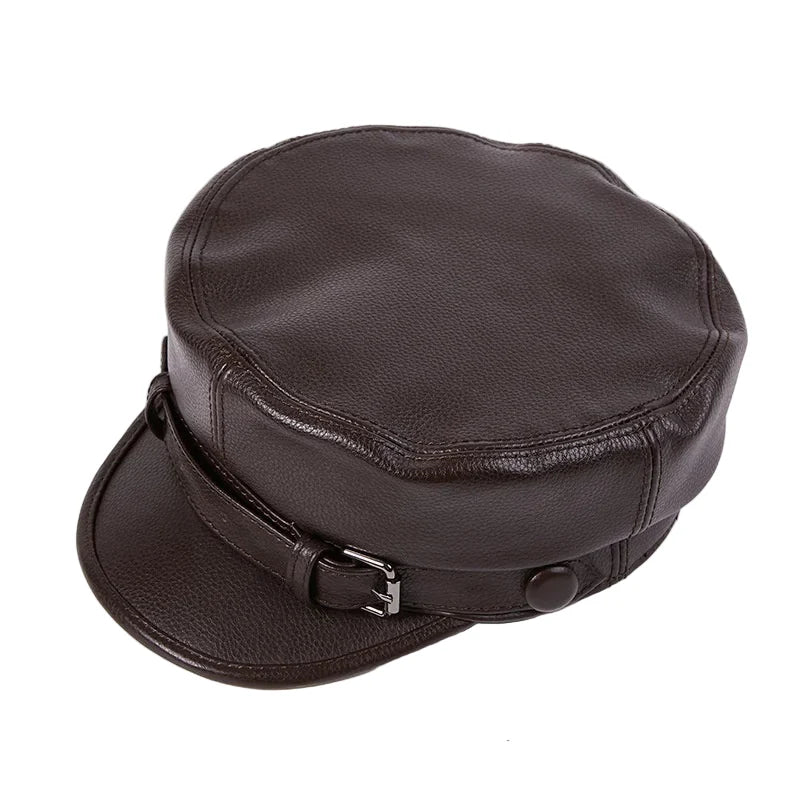 Joliette Genuine Leather Sailor Cap