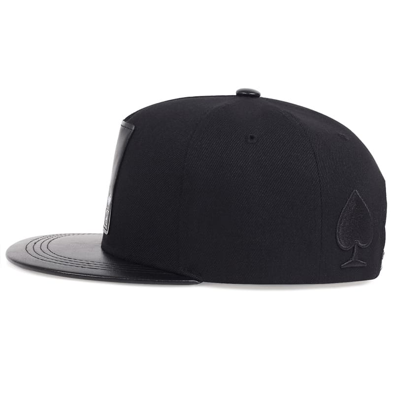 K Ace Poker Black Snapback Cap