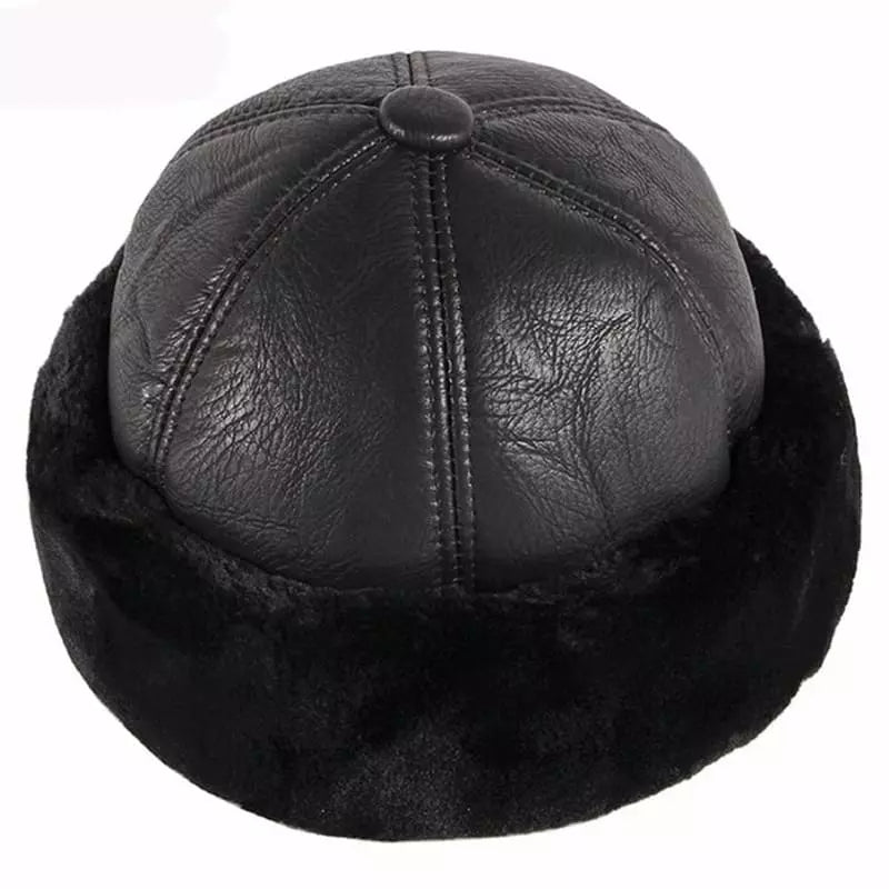 KOV Russian Winter Lined Leather Cap