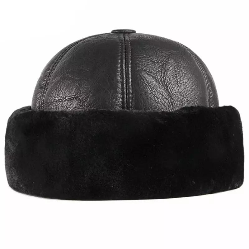 KOV Russian Winter Lined Leather Cap