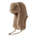 Kansas Winter Knitted Fur Trapper Bomber Hat