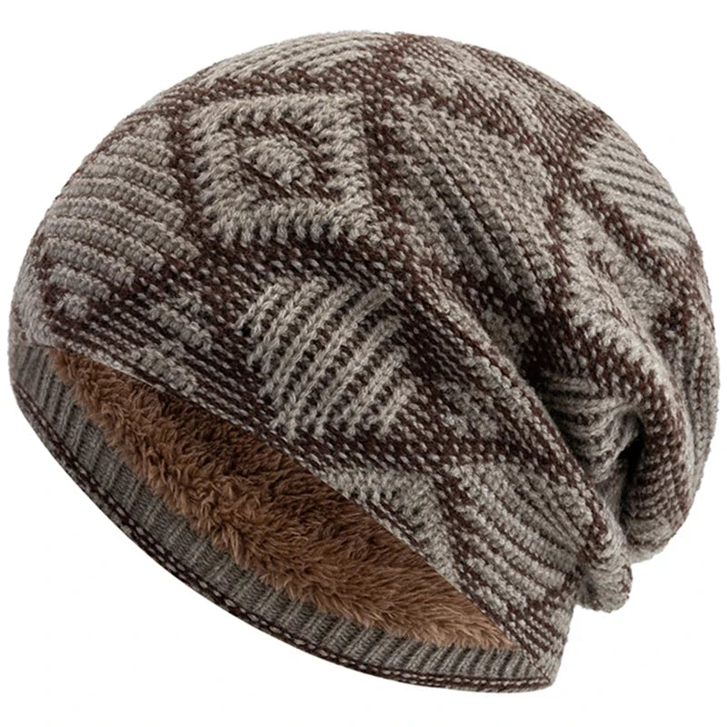 Kearney Winter Rhombuses Fur Knitted Beanie
