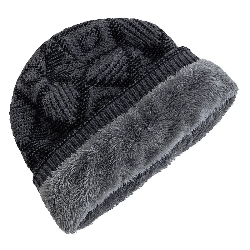 Kearney Winter Rhombuses Fur Knitted Beanie