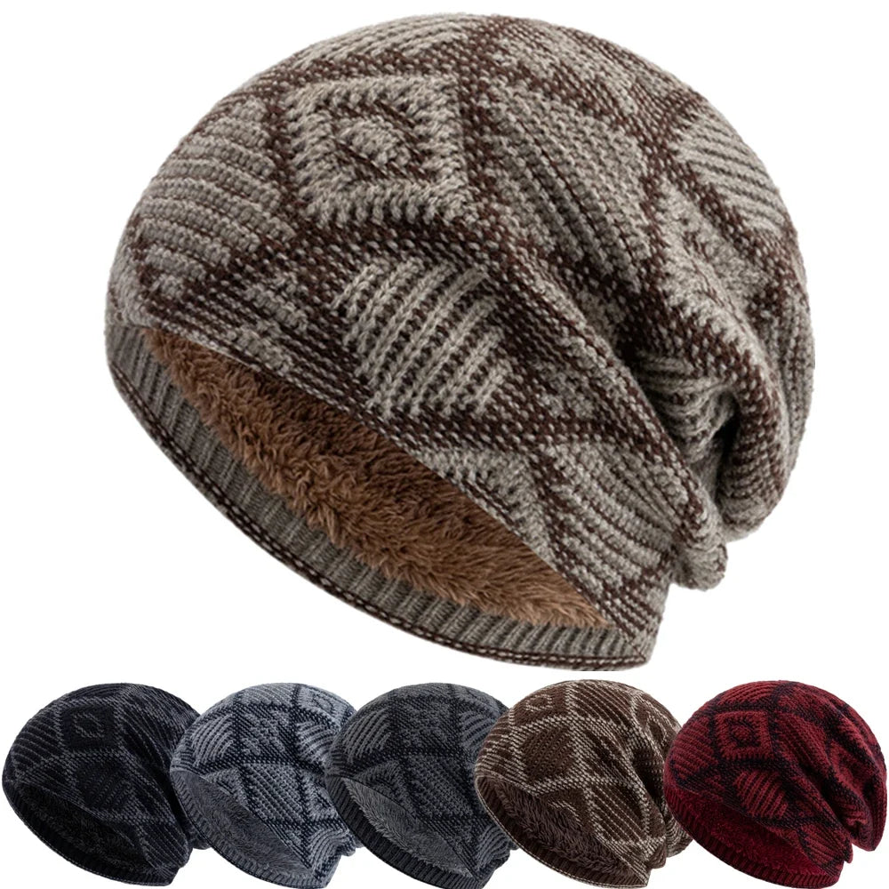 Kearney Winter Rhombuses Fur Knitted Beanie