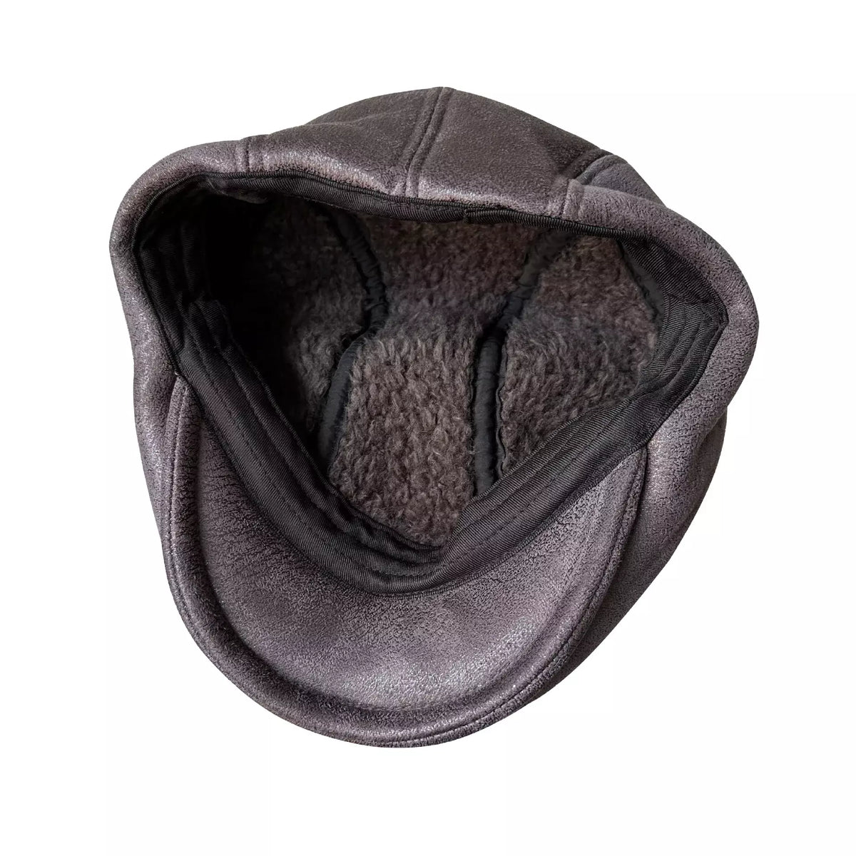 Kearney Vintage Coffee Leather Flat Cap