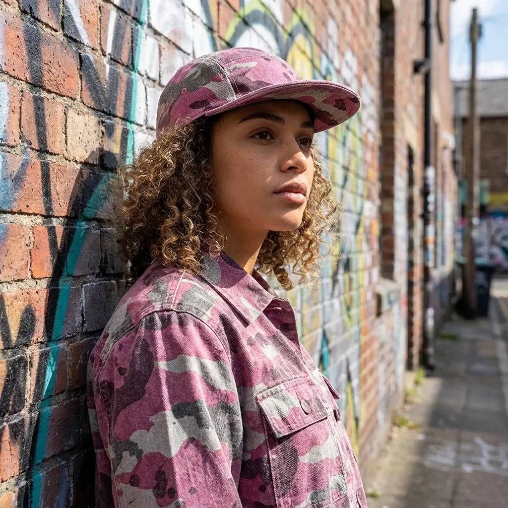 Keeney Short Brim Camouflage 5-Panels Cap