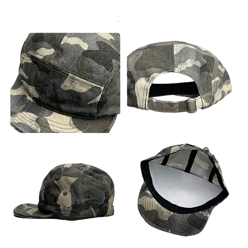 Keeney Short Brim Camouflage 5-Panels Cap