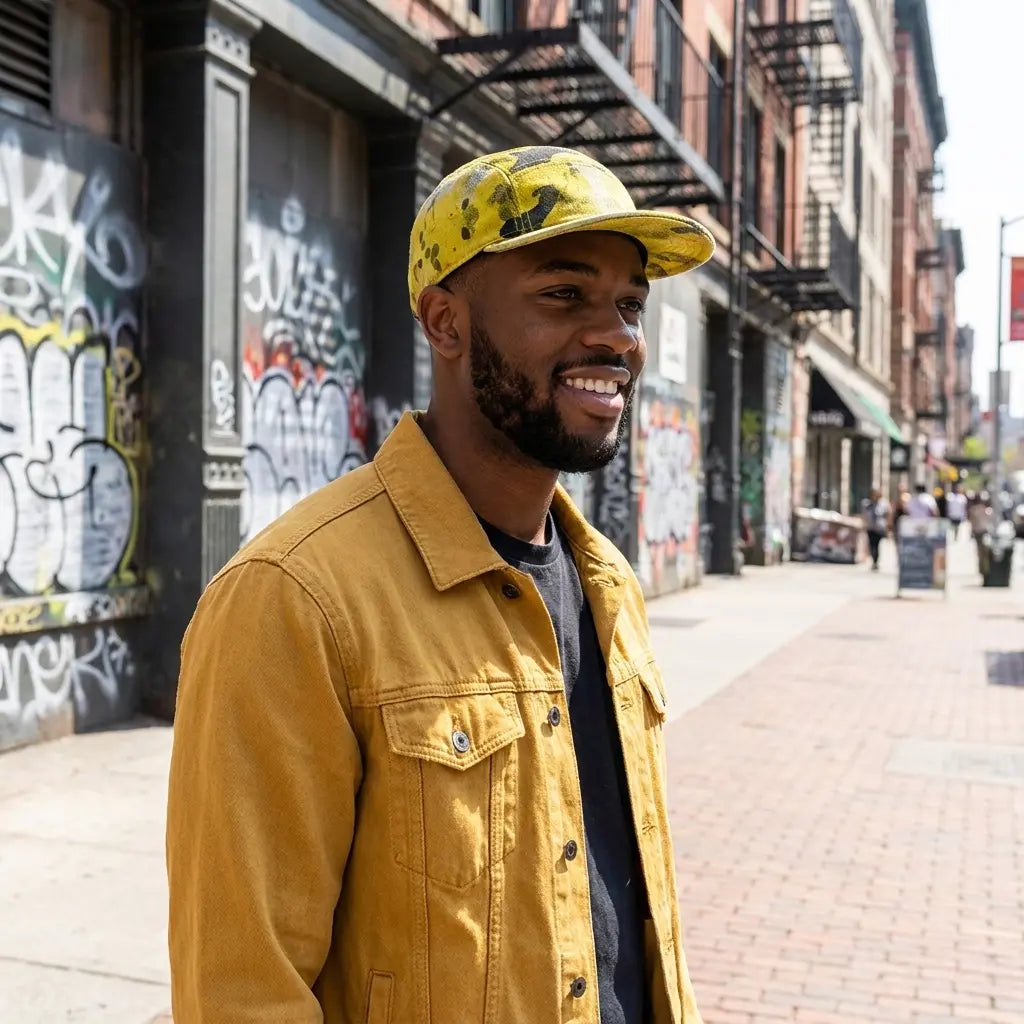 Keeney Short Brim Camouflage 5-Panels Cap