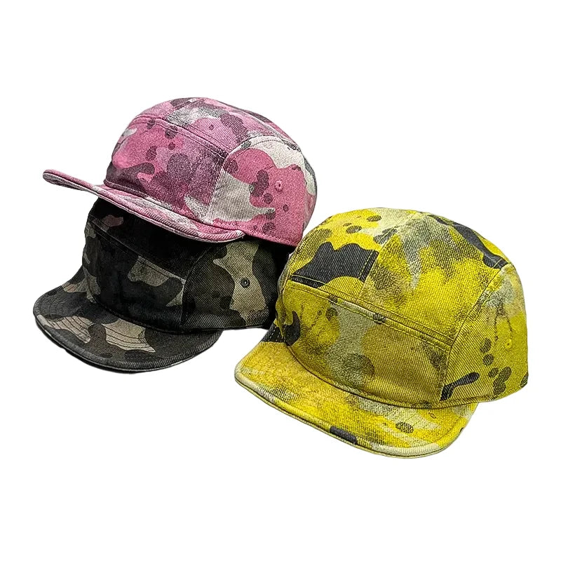 Keeney Short Brim Camouflage 5-Panels Cap