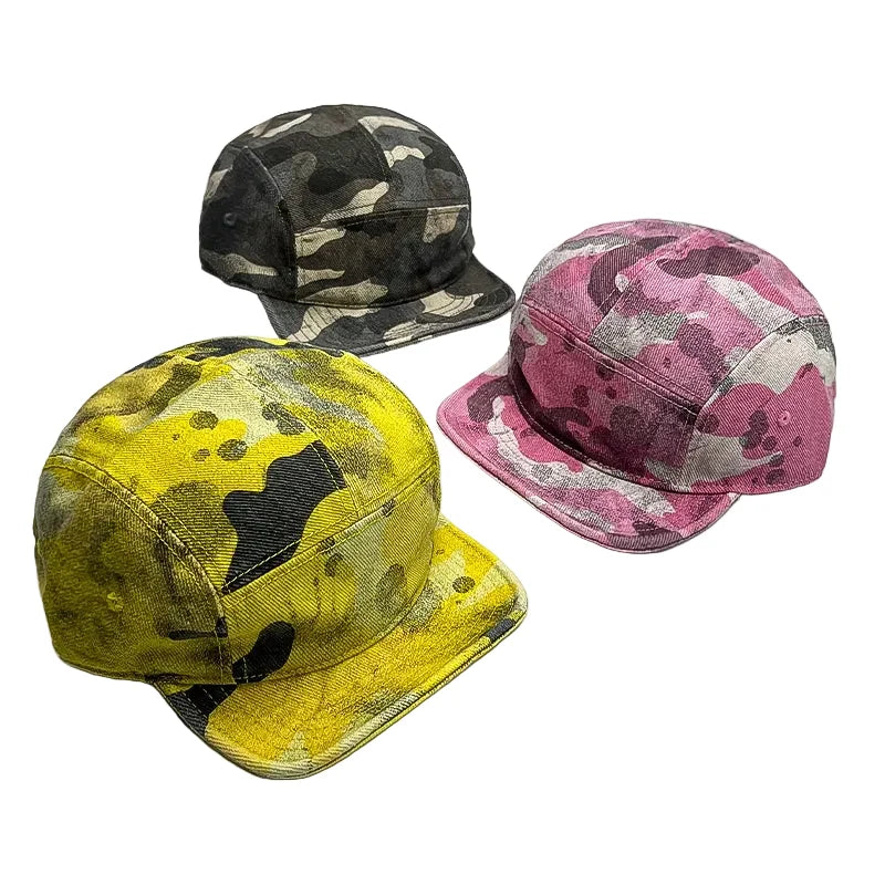 Keeney Short Brim Camouflage 5-Panels Cap
