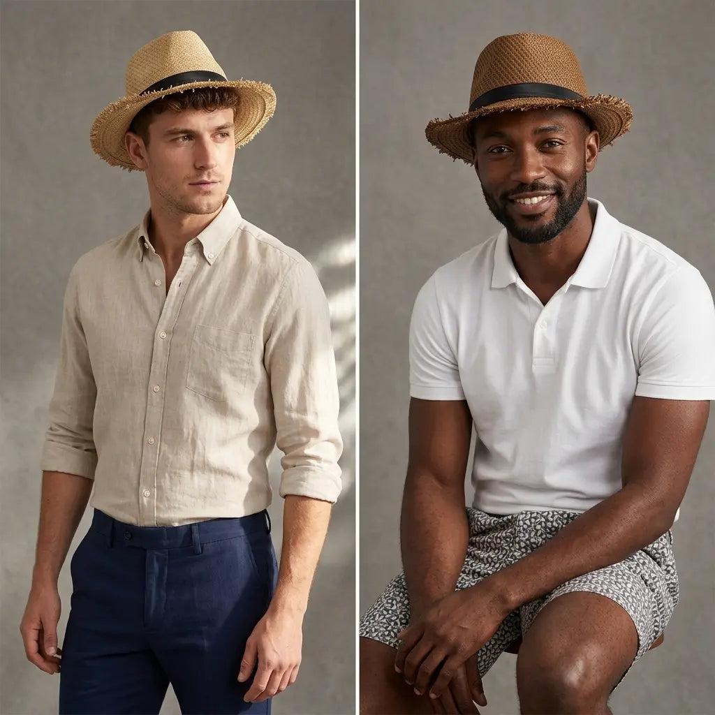 Kendall Summer Straw Trilby Hat