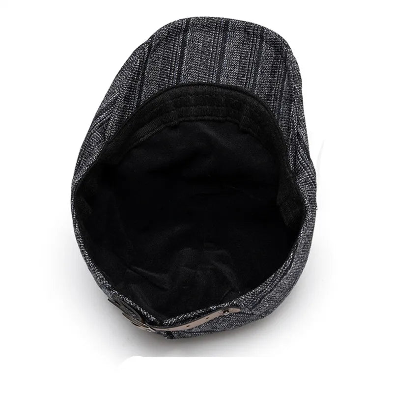 Kennedy Striped Flat Cap