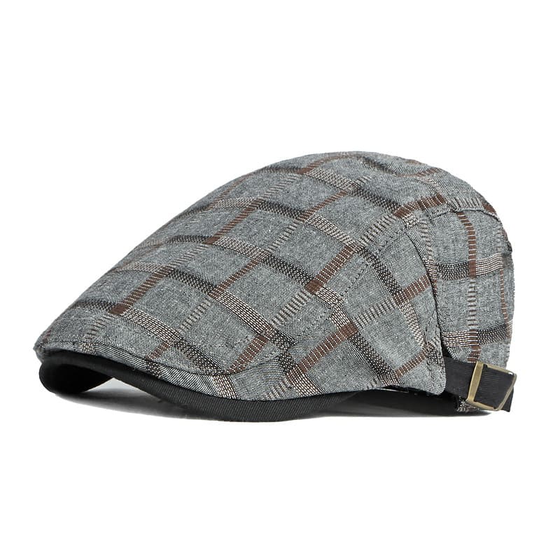 Kerouac Plaid Cotton Flat Cap
