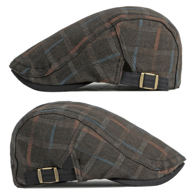 Kerouac Plaid Cotton Flat Cap