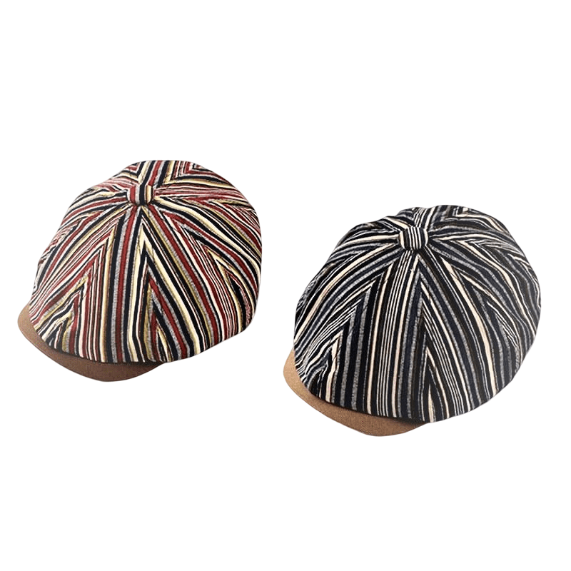 Kingston Striped Newsboy Cap