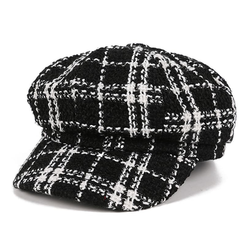 Kirby Women Plaid Cotton Newsboy Cap