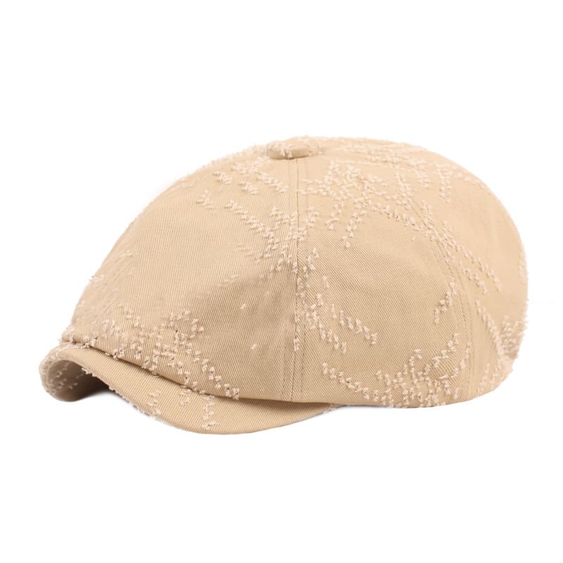 Kiryat Embroidered Newsboy Cap