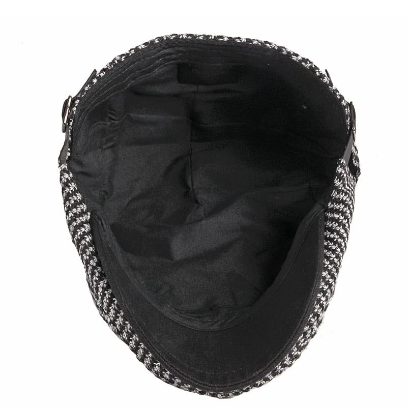 Knitted Striped Cotton Flat Cap