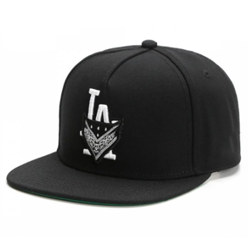 LA Crimes Black Snapback Cap