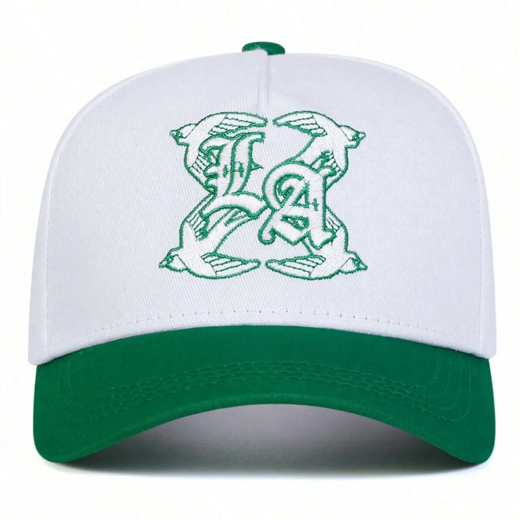 LA x Four Swallows White & Green Baseball Cap