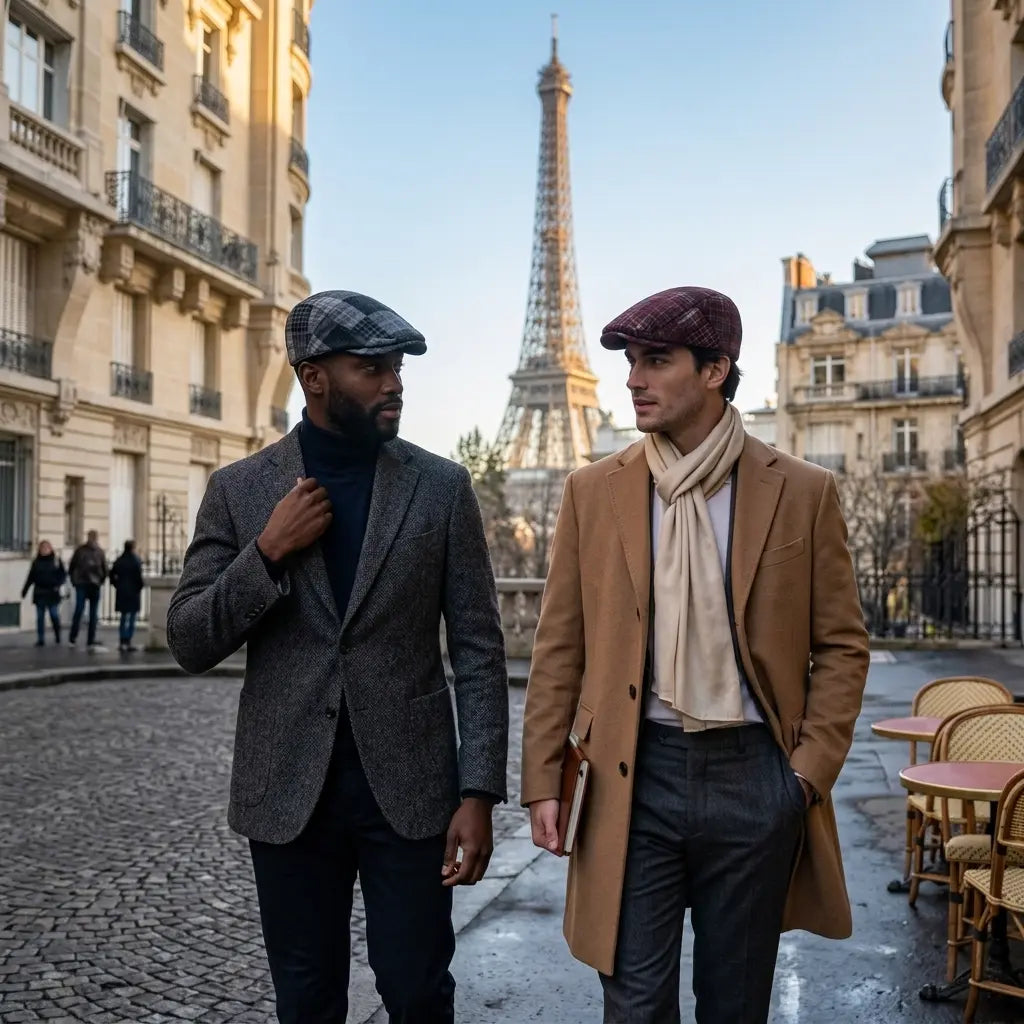 Lamarck Patchwork Tartan Flat Cap