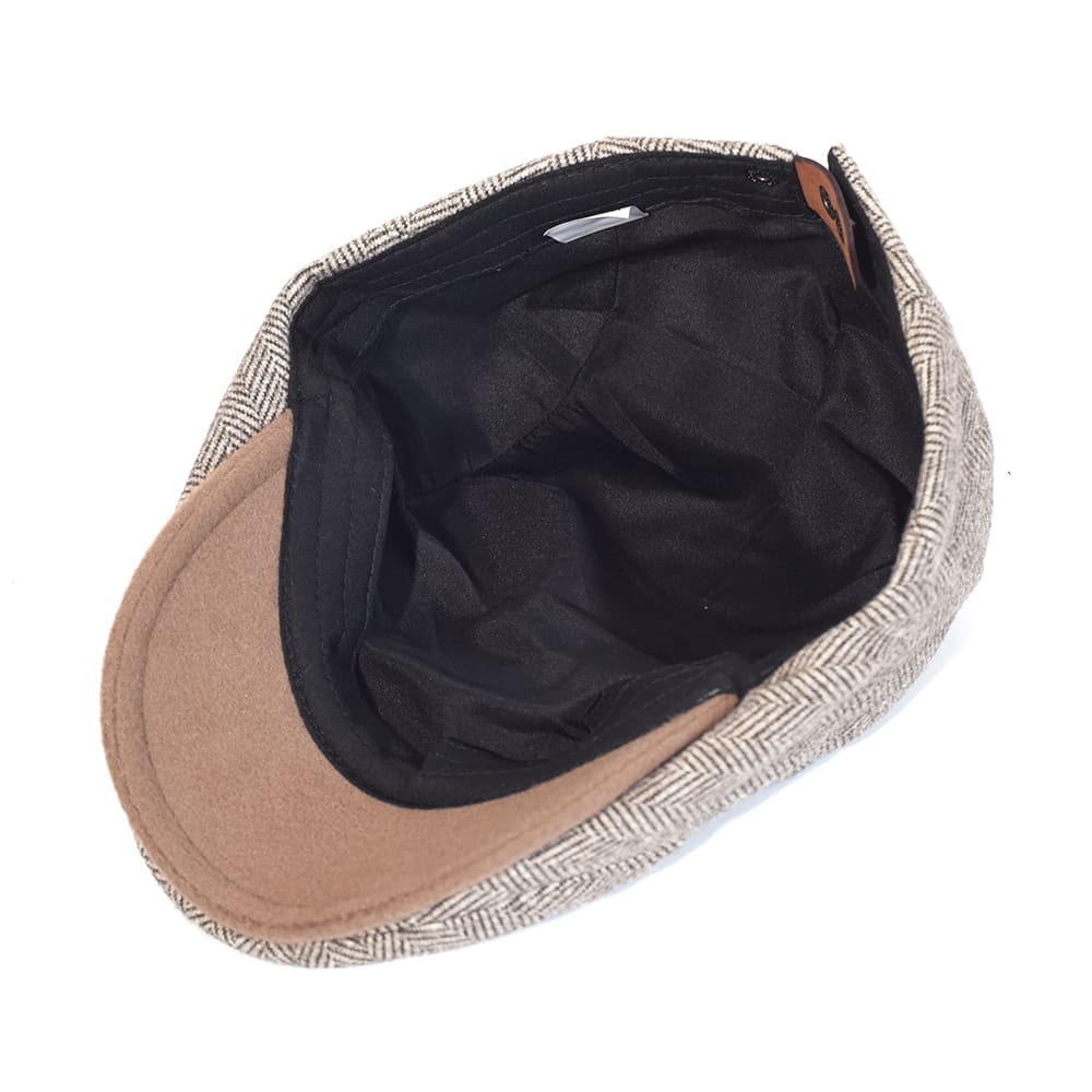 Lamarck Herringbone Flat Cap