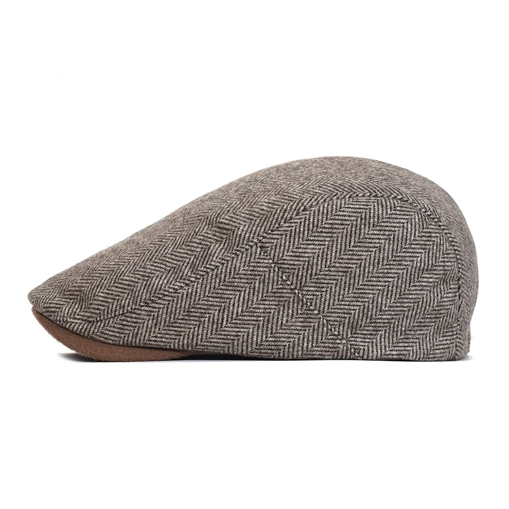 Lamarck Herringbone Flat Cap