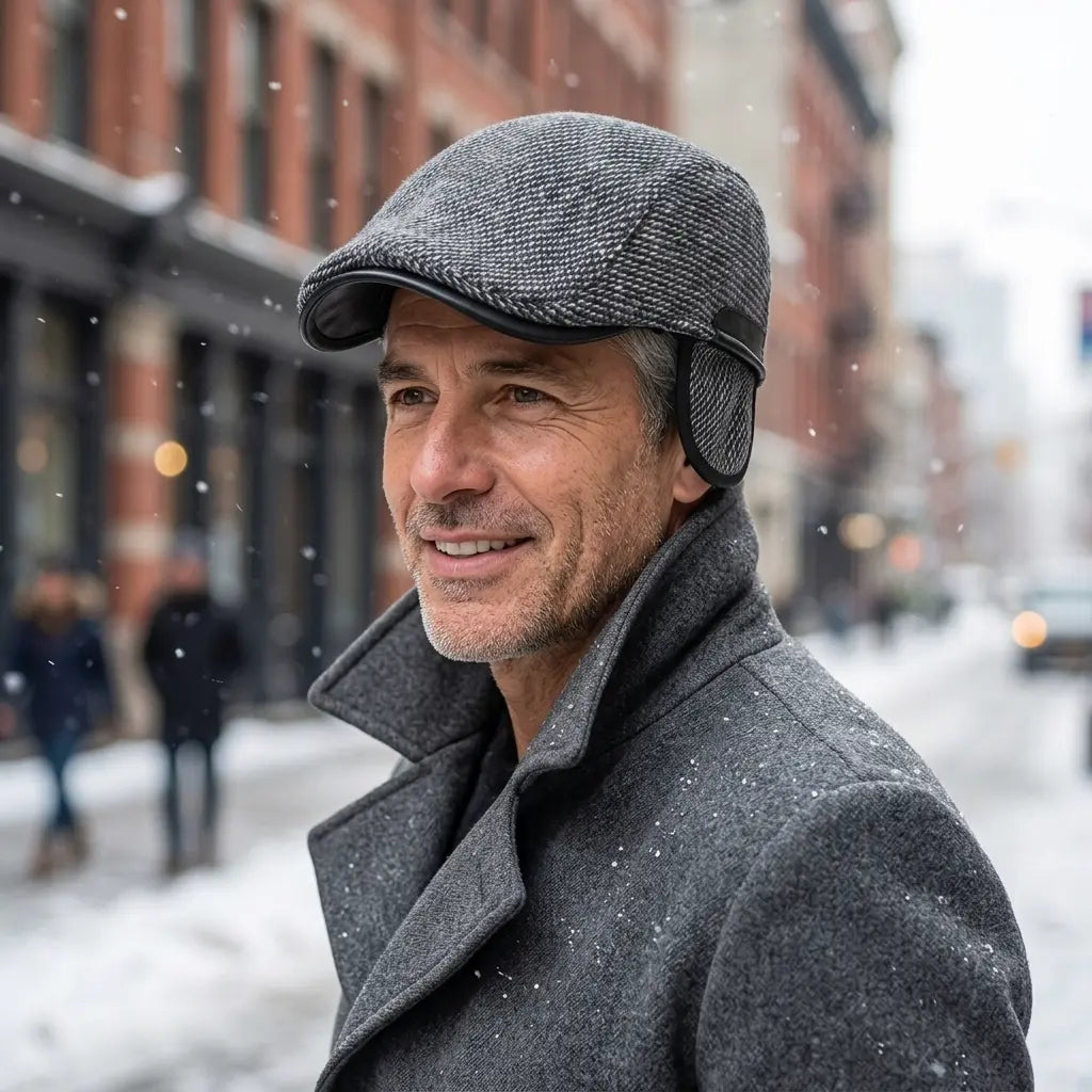 Lancashire Winter Earflaps Duckbill Flat Cap