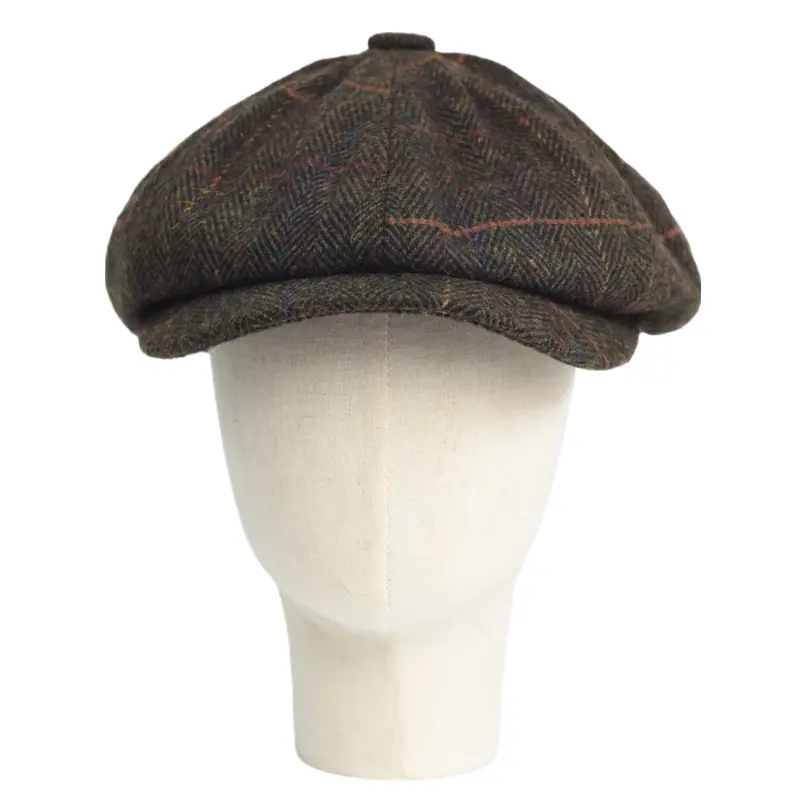 Lancashire Plaid Wool Newsboy Cap