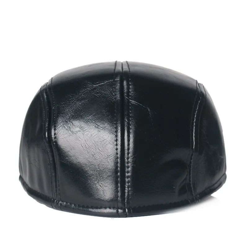 Lautrec Retro Leather Flat Cap