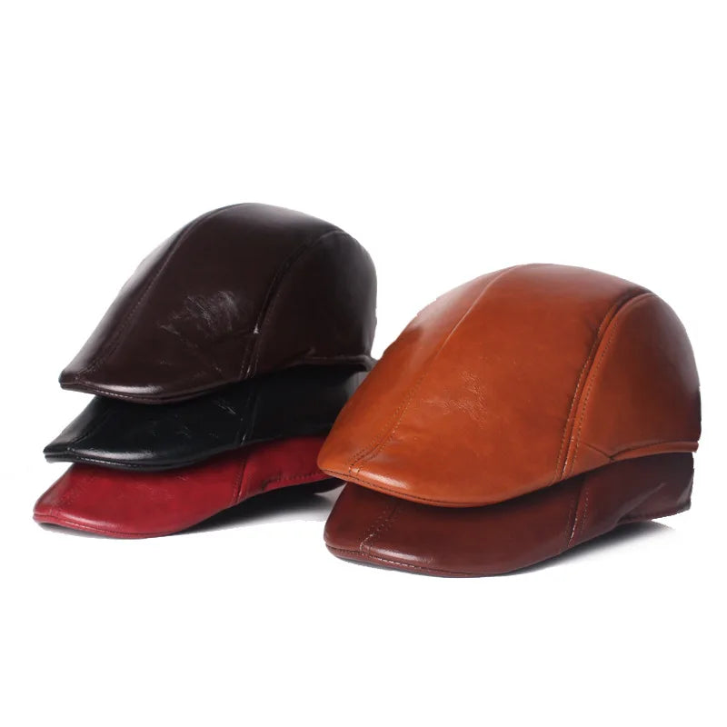 Lautrec Retro Leather Flat Cap