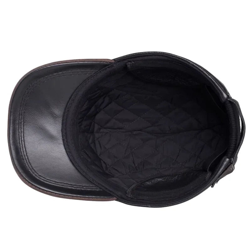 LeBlanc Earflaps Genuine Leather Baseball Cap