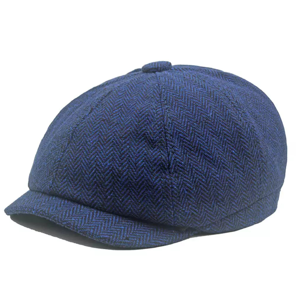 Leacock Herringbone Newsboy Cap
