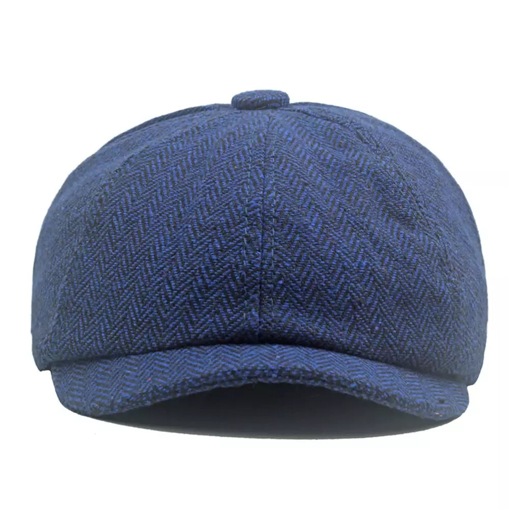 Leacock Herringbone Newsboy Cap