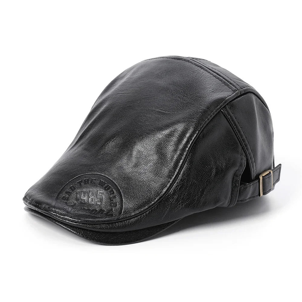 Lead The World 1985 Leather Duckbill Cap