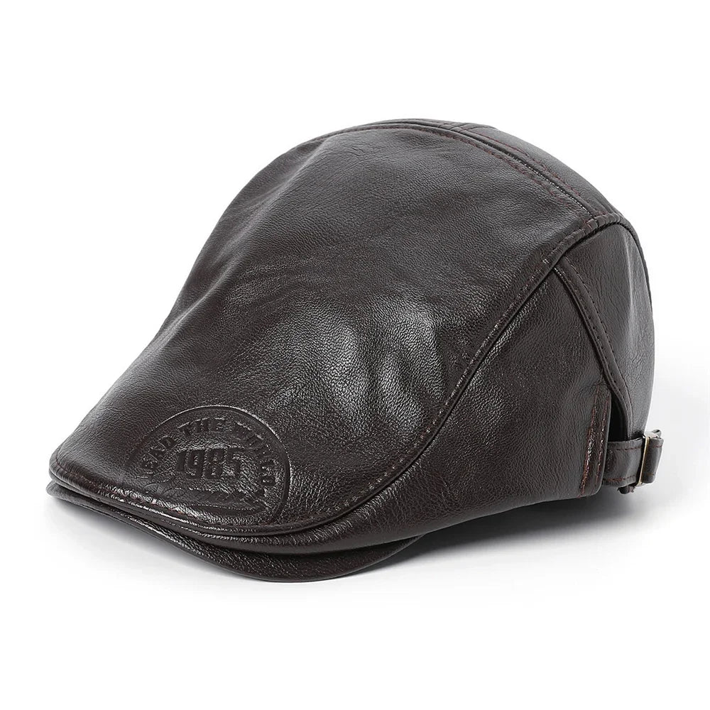 Lead The World 1985 Leather Duckbill Cap