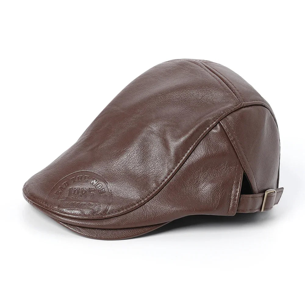 Lead The World 1985 Leather Duckbill Cap