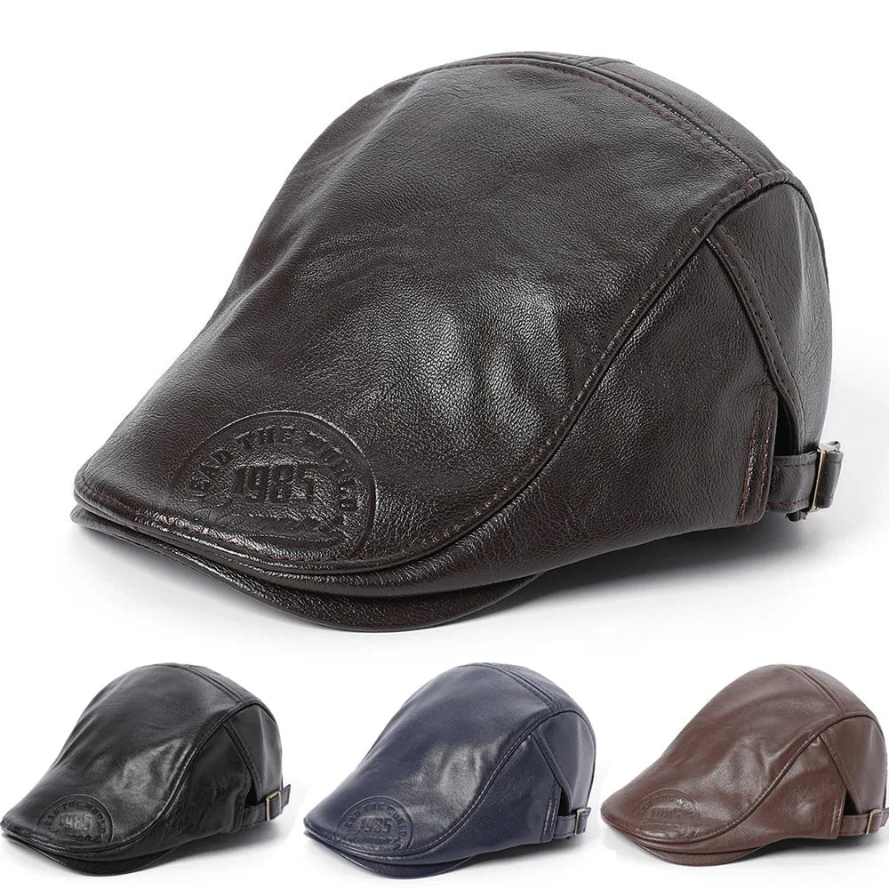 Lead The World 1985 Leather Duckbill Cap