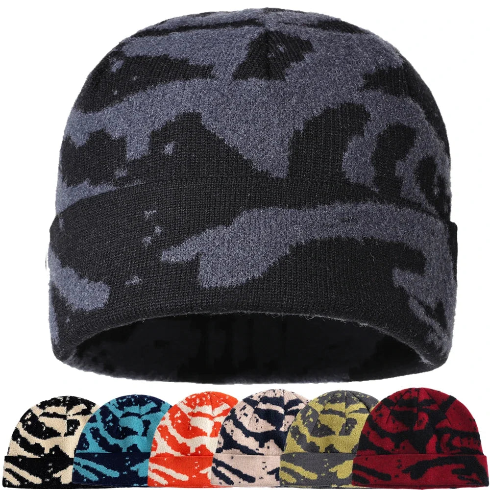 Leith Winter Camouflage Knitted Beanie