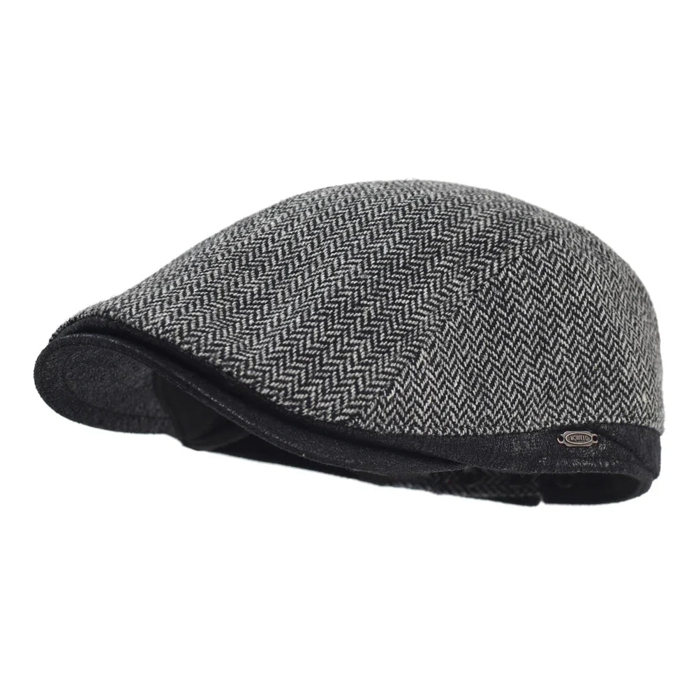 Lemaire Wool Herringbone Flat Cap