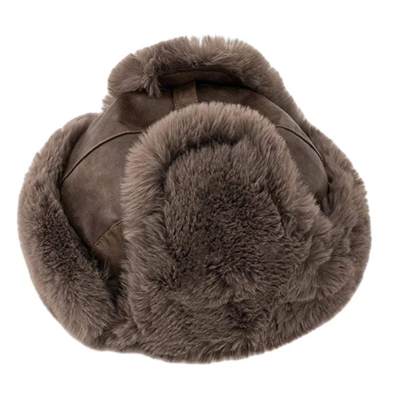 Leningrad Winter Leather Trapper Bomber Hat