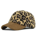 Leopard Furry Corduroy Baseball Cap